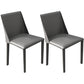 Leather Contemporary Restaurant Side Chair Solid Color Parsons Dining Chair Dark Gray 2 Piece Set Clearhalo ' kitchen&dining_furn' 'Dining Chairs' 'Dining Tables & Seating' 'dining_chair' 'furn' 'furn_dining_chair' 'Furniture' 'furniture_dining_chair' 'Kitchen & Dining Furniture' 'kitchen' 3597010