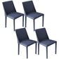 Leather Contemporary Restaurant Side Chair Solid Color Parsons Dining Chair Dark Blue 4 Piece Set Clearhalo ' kitchen&dining_furn' 'Dining Chairs' 'Dining Tables & Seating' 'dining_chair' 'furn' 'furn_dining_chair' 'Furniture' 'furniture_dining_chair' 'Kitchen & Dining Furniture' 'kitchen' 3597018