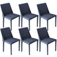 Leather Contemporary Restaurant Side Chair Solid Color Parsons Dining Chair Dark Blue 6 Piece Set Clearhalo ' kitchen&dining_furn' 'Dining Chairs' 'Dining Tables & Seating' 'dining_chair' 'furn' 'furn_dining_chair' 'Furniture' 'furniture_dining_chair' 'Kitchen & Dining Furniture' 'kitchen' 3597020