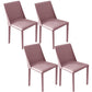 Leather Contemporary Restaurant Side Chair Solid Color Parsons Dining Chair Pink 4 Piece Set Clearhalo ' kitchen&dining_furn' 'Dining Chairs' 'Dining Tables & Seating' 'dining_chair' 'furn' 'furn_dining_chair' 'Furniture' 'furniture_dining_chair' 'Kitchen & Dining Furniture' 'kitchen' 3597025