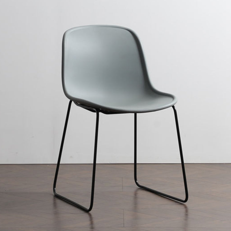 Industrial Style Side Chair Set Dining Room Side Chair Set with Metal Legs Grey 1 Piece Clearhalo ' kitchen&dining_furn' 'Dining Chairs' 'Dining Tables & Seating' 'dining_chair' 'Furniture' 'furniture_dining_chair' 'Kitchen & Dining Furniture' 'kitchen' 3597031