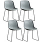 Industrial Style Side Chair Set Dining Room Side Chair Set with Metal Legs Grey Set of 4 Clearhalo ' kitchen&dining_furn' 'Dining Chairs' 'Dining Tables & Seating' 'dining_chair' 'Furniture' 'furniture_dining_chair' 'Kitchen & Dining Furniture' 'kitchen' 3597034