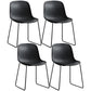 Industrial Style Side Chair Set Dining Room Side Chair Set with Metal Legs Black Set of 4 Clearhalo ' kitchen&dining_furn' 'Dining Chairs' 'Dining Tables & Seating' 'dining_chair' 'Furniture' 'furniture_dining_chair' 'Kitchen & Dining Furniture' 'kitchen' 3597051