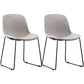 Industrial Style Side Chair Set Dining Room Side Chair Set with Metal Legs Light Gray Set of 2 Clearhalo ' kitchen&dining_furn' 'Dining Chairs' 'Dining Tables & Seating' 'dining_chair' 'Furniture' 'furniture_dining_chair' 'Kitchen & Dining Furniture' 'kitchen' 3597053