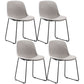Industrial Style Side Chair Set Dining Room Side Chair Set with Metal Legs Light Gray Set of 4 Clearhalo ' kitchen&dining_furn' 'Dining Chairs' 'Dining Tables & Seating' 'dining_chair' 'Furniture' 'furniture_dining_chair' 'Kitchen & Dining Furniture' 'kitchen' 3597054