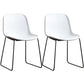 Industrial Style Side Chair Set Dining Room Side Chair Set with Metal Legs White Set of 2 Clearhalo ' kitchen&dining_furn' 'Dining Chairs' 'Dining Tables & Seating' 'dining_chair' 'Furniture' 'furniture_dining_chair' 'Kitchen & Dining Furniture' 'kitchen' 3597056
