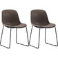 Industrial Style Side Chair Set Dining Room Side Chair Set with Metal Legs Dark Gray Set of 2 Clearhalo ' kitchen&dining_furn' 'Dining Chairs' 'Dining Tables & Seating' 'dining_chair' 'Furniture' 'furniture_dining_chair' 'Kitchen & Dining Furniture' 'kitchen' 3597068