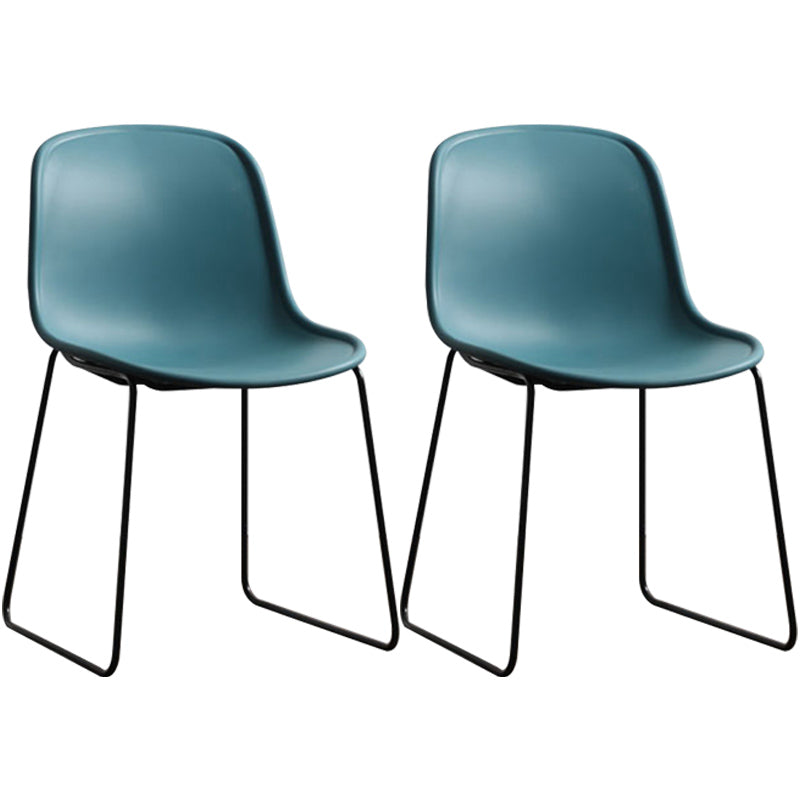 Industrial Style Side Chair Set Dining Room Side Chair Set with Metal Legs Green Set of 2 Clearhalo ' kitchen&dining_furn' 'Dining Chairs' 'Dining Tables & Seating' 'dining_chair' 'Furniture' 'furniture_dining_chair' 'Kitchen & Dining Furniture' 'kitchen' 3597071