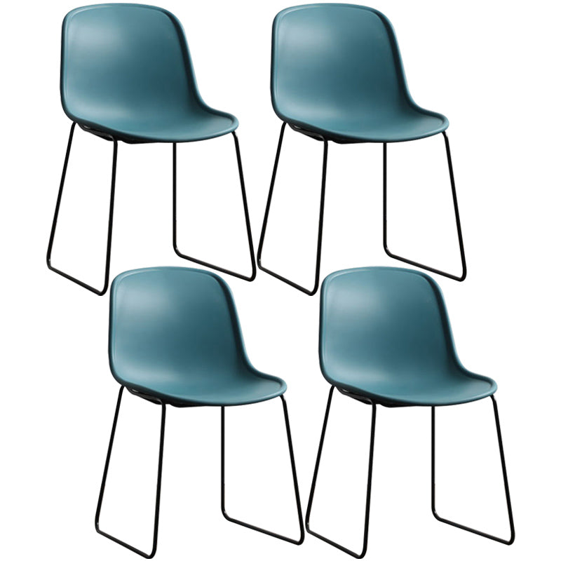 Industrial Style Side Chair Set Dining Room Side Chair Set with Metal Legs Green Set of 4 Clearhalo ' kitchen&dining_furn' 'Dining Chairs' 'Dining Tables & Seating' 'dining_chair' 'Furniture' 'furniture_dining_chair' 'Kitchen & Dining Furniture' 'kitchen' 3597072