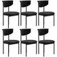 Contemporary Kitchen Black Dining Side Chair Metal Opening Back Dining Side Chair Black 6 Piece Set Clearhalo ' kitchen&dining_furn' 'Dining Chairs' 'Dining Tables & Seating' 'dining_chair' 'furn' 'furn_dining_chair' 'Furniture' 'furniture_dining_chair' 'Kitchen & Dining Furniture' 'kitchen' 3597080
