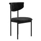Contemporary Kitchen Black Dining Side Chair Metal Opening Back Dining Side Chair Clearhalo ' kitchen&dining_furn' 'Dining Chairs' 'Dining Tables & Seating' 'dining_chair' 'furn' 'furn_dining_chair' 'Furniture' 'furniture_dining_chair' 'Kitchen & Dining Furniture' 'kitchen' 3597084