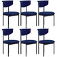 Contemporary Kitchen Black Dining Side Chair Metal Opening Back Dining Side Chair Dark Blue 6 Piece Set Clearhalo ' kitchen&dining_furn' 'Dining Chairs' 'Dining Tables & Seating' 'dining_chair' 'furn' 'furn_dining_chair' 'Furniture' 'furniture_dining_chair' 'Kitchen & Dining Furniture' 'kitchen' 3597087