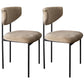 Contemporary Kitchen Black Dining Side Chair Metal Opening Back Dining Side Chair Khaki 2 Piece Set Clearhalo ' kitchen&dining_furn' 'Dining Chairs' 'Dining Tables & Seating' 'dining_chair' 'furn' 'furn_dining_chair' 'Furniture' 'furniture_dining_chair' 'Kitchen & Dining Furniture' 'kitchen' 3597089
