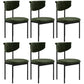 Contemporary Kitchen Black Dining Side Chair Metal Opening Back Dining Side Chair Blackish Green 6 Piece Set Clearhalo ' kitchen&dining_furn' 'Dining Chairs' 'Dining Tables & Seating' 'dining_chair' 'furn' 'furn_dining_chair' 'Furniture' 'furniture_dining_chair' 'Kitchen & Dining Furniture' 'kitchen' 3597099