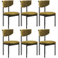 Contemporary Kitchen Black Dining Side Chair Metal Opening Back Dining Side Chair Yellow-Green 6 Piece Set Clearhalo ' kitchen&dining_furn' 'Dining Chairs' 'Dining Tables & Seating' 'dining_chair' 'furn' 'furn_dining_chair' 'Furniture' 'furniture_dining_chair' 'Kitchen & Dining Furniture' 'kitchen' 3597102