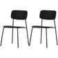 Industrial Dining Armless Chairs Plastic Open Back Side Chair with Metal Legs Black 2 Piece Set Clearhalo ' kitchen&dining_furn' 'Dining Chairs' 'Dining Tables & Seating' 'dining_chair' 'furn' 'furn_dining_chair' 'Furniture' 'furniture_dining_chair' 'Kitchen & Dining Furniture' 'kitchen' 3597115
