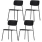 Industrial Dining Armless Chairs Plastic Open Back Side Chair with Metal Legs Black 4 Piece Set Clearhalo ' kitchen&dining_furn' 'Dining Chairs' 'Dining Tables & Seating' 'dining_chair' 'furn' 'furn_dining_chair' 'Furniture' 'furniture_dining_chair' 'Kitchen & Dining Furniture' 'kitchen' 3597117