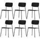 Industrial Dining Armless Chairs Plastic Open Back Side Chair with Metal Legs Black 6 Piece Set Clearhalo ' kitchen&dining_furn' 'Dining Chairs' 'Dining Tables & Seating' 'dining_chair' 'furn' 'furn_dining_chair' 'Furniture' 'furniture_dining_chair' 'Kitchen & Dining Furniture' 'kitchen' 3597120