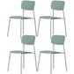 Industrial Dining Armless Chairs Plastic Open Back Side Chair with Metal Legs Light Green 4 Piece Set Clearhalo ' kitchen&dining_furn' 'Dining Chairs' 'Dining Tables & Seating' 'dining_chair' 'furn' 'furn_dining_chair' 'Furniture' 'furniture_dining_chair' 'Kitchen & Dining Furniture' 'kitchen' 3597130
