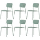 Industrial Dining Armless Chairs Plastic Open Back Side Chair with Metal Legs Light Green 6 Piece Set Clearhalo ' kitchen&dining_furn' 'Dining Chairs' 'Dining Tables & Seating' 'dining_chair' 'furn' 'furn_dining_chair' 'Furniture' 'furniture_dining_chair' 'Kitchen & Dining Furniture' 'kitchen' 3597131