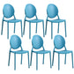 Contemporary Armless Plastic Dining Chairs Open Back Dining Side Chair for Home Use Blue 6 Piece Set Clearhalo ' kitchen&dining_furn' 'Dining Chairs' 'Dining Tables & Seating' 'dining_chair' 'furn' 'furn_dining_chair' 'Furniture' 'furniture_dining_chair' 'Kitchen & Dining Furniture' 'kitchen' 3597167