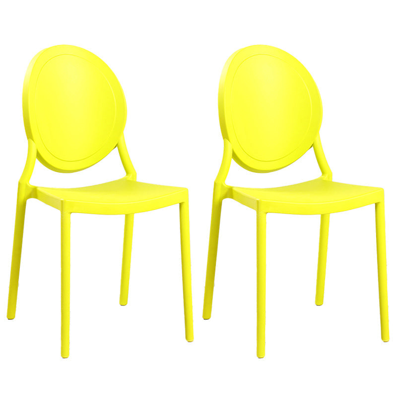 Contemporary Armless Plastic Dining Chairs Open Back Dining Side Chair for Home Use Ginger 2 Piece Set Clearhalo ' kitchen&dining_furn' 'Dining Chairs' 'Dining Tables & Seating' 'dining_chair' 'furn' 'furn_dining_chair' 'Furniture' 'furniture_dining_chair' 'Kitchen & Dining Furniture' 'kitchen' 3597168