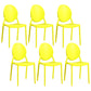 Contemporary Armless Plastic Dining Chairs Open Back Dining Side Chair for Home Use Ginger 6 Piece Set Clearhalo ' kitchen&dining_furn' 'Dining Chairs' 'Dining Tables & Seating' 'dining_chair' 'furn' 'furn_dining_chair' 'Furniture' 'furniture_dining_chair' 'Kitchen & Dining Furniture' 'kitchen' 3597172