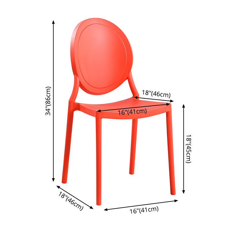 Contemporary Armless Plastic Dining Chairs Open Back Dining Side Chair for Home Use Clearhalo ' kitchen&dining_furn' 'Dining Chairs' 'Dining Tables & Seating' 'dining_chair' 'furn' 'furn_dining_chair' 'Furniture' 'furniture_dining_chair' 'Kitchen & Dining Furniture' 'kitchen' 3597175