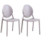 Contemporary Armless Plastic Dining Chairs Open Back Dining Side Chair for Home Use Grey 2 Piece Set Clearhalo ' kitchen&dining_furn' 'Dining Chairs' 'Dining Tables & Seating' 'dining_chair' 'furn' 'furn_dining_chair' 'Furniture' 'furniture_dining_chair' 'Kitchen & Dining Furniture' 'kitchen' 3597188