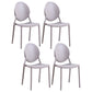 Contemporary Armless Plastic Dining Chairs Open Back Dining Side Chair for Home Use Grey 4 Piece Set Clearhalo ' kitchen&dining_furn' 'Dining Chairs' 'Dining Tables & Seating' 'dining_chair' 'furn' 'furn_dining_chair' 'Furniture' 'furniture_dining_chair' 'Kitchen & Dining Furniture' 'kitchen' 3597189