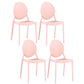 Contemporary Armless Plastic Dining Chairs Open Back Dining Side Chair for Home Use Pink 4 Piece Set Clearhalo ' kitchen&dining_furn' 'Dining Chairs' 'Dining Tables & Seating' 'dining_chair' 'furn' 'furn_dining_chair' 'Furniture' 'furniture_dining_chair' 'Kitchen & Dining Furniture' 'kitchen' 3597192