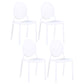 Contemporary Armless Plastic Dining Chairs Open Back Dining Side Chair for Home Use White 4 Piece Set Clearhalo ' kitchen&dining_furn' 'Dining Chairs' 'Dining Tables & Seating' 'dining_chair' 'furn' 'furn_dining_chair' 'Furniture' 'furniture_dining_chair' 'Kitchen & Dining Furniture' 'kitchen' 3597198