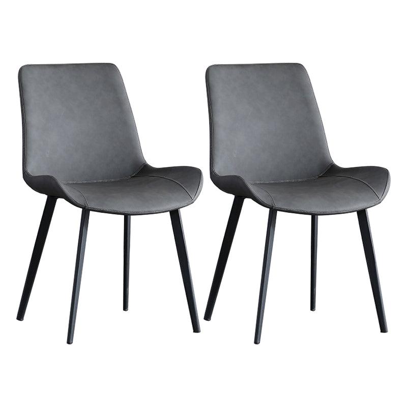 Contemporary High-density Sponge Cushion Chair 20'' Wide Parsons Chair for Home Grey 2 Piece Set Clearhalo ' kitchen&dining_furn' 'Dining Chairs' 'Dining Tables & Seating' 'dining_chair' 'furn' 'furn_dining_chair' 'Furniture' 'furniture_dining_chair' 'Kitchen & Dining Furniture' 'kitchen' 3597224