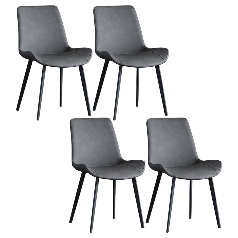 Contemporary High-density Sponge Cushion Chair 20'' Wide Parsons Chair for Home Grey 4 Piece Set Clearhalo ' kitchen&dining_furn' 'Dining Chairs' 'Dining Tables & Seating' 'dining_chair' 'furn' 'furn_dining_chair' 'Furniture' 'furniture_dining_chair' 'Kitchen & Dining Furniture' 'kitchen' 3597227