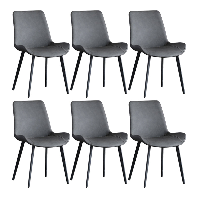 Contemporary High-density Sponge Cushion Chair 20'' Wide Parsons Chair for Home Grey 6 Piece Set Clearhalo ' kitchen&dining_furn' 'Dining Chairs' 'Dining Tables & Seating' 'dining_chair' 'furn' 'furn_dining_chair' 'Furniture' 'furniture_dining_chair' 'Kitchen & Dining Furniture' 'kitchen' 3597228