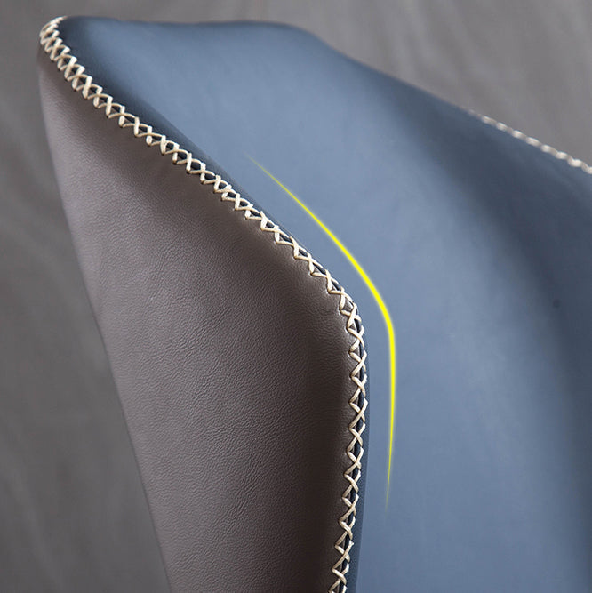 Metal Contemporary Dining Room Chairs Metallic Finish Wingback Side Chair Clearhalo ' kitchen&dining_furn' 'Dining Chairs' 'Dining Tables & Seating' 'dining_chair' 'furn' 'furn_dining_chair' 'Furniture' 'furniture_dining_chair' 'Kitchen & Dining Furniture' 'kitchen' 3597251