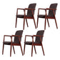 Wooden Dining Side Chairs Contemporary Style Parsons Dining Chair, 21'' Wide Coffee 4 Piece Set Walnut Clearhalo ' kitchen&dining_furn' 'Dining Chairs' 'Dining Tables & Seating' 'dining_chair' 'furn' 'furn_dining_chair' 'Furniture' 'furniture_dining_chair' 'Kitchen & Dining Furniture' 'kitchen' 3597269