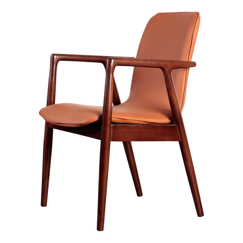 Wooden Dining Side Chairs Contemporary Style Parsons Dining Chair, 21'' Wide Brown 1 Piece Walnut Clearhalo ' kitchen&dining_furn' 'Dining Chairs' 'Dining Tables & Seating' 'dining_chair' 'furn' 'furn_dining_chair' 'Furniture' 'furniture_dining_chair' 'Kitchen & Dining Furniture' 'kitchen' 3597272