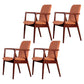 Wooden Dining Side Chairs Contemporary Style Parsons Dining Chair, 21'' Wide Brown 4 Piece Set Walnut Clearhalo ' kitchen&dining_furn' 'Dining Chairs' 'Dining Tables & Seating' 'dining_chair' 'furn' 'furn_dining_chair' 'Furniture' 'furniture_dining_chair' 'Kitchen & Dining Furniture' 'kitchen' 3597275