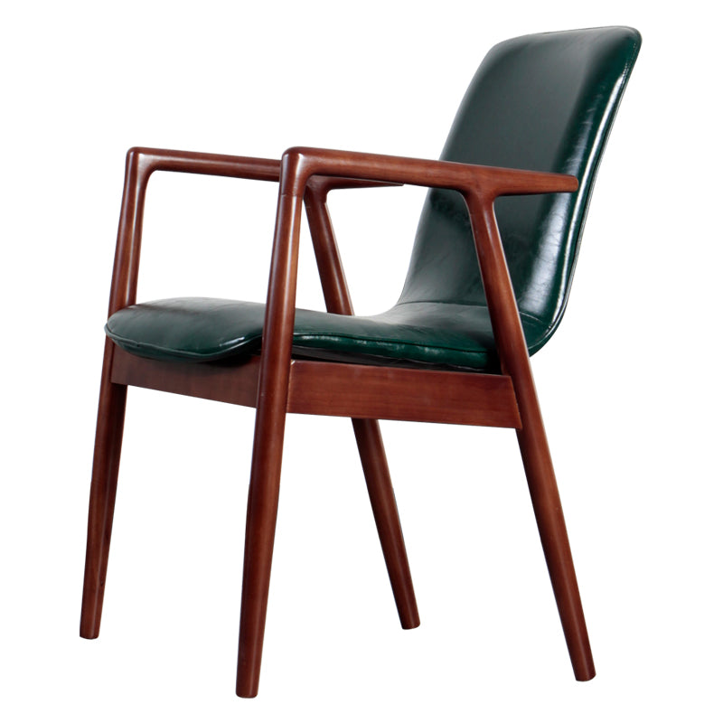 Wooden Dining Side Chairs Contemporary Style Parsons Dining Chair, 21'' Wide Blackish Green 1 Piece Walnut Clearhalo ' kitchen&dining_furn' 'Dining Chairs' 'Dining Tables & Seating' 'dining_chair' 'furn' 'furn_dining_chair' 'Furniture' 'furniture_dining_chair' 'Kitchen & Dining Furniture' 'kitchen' 3597283