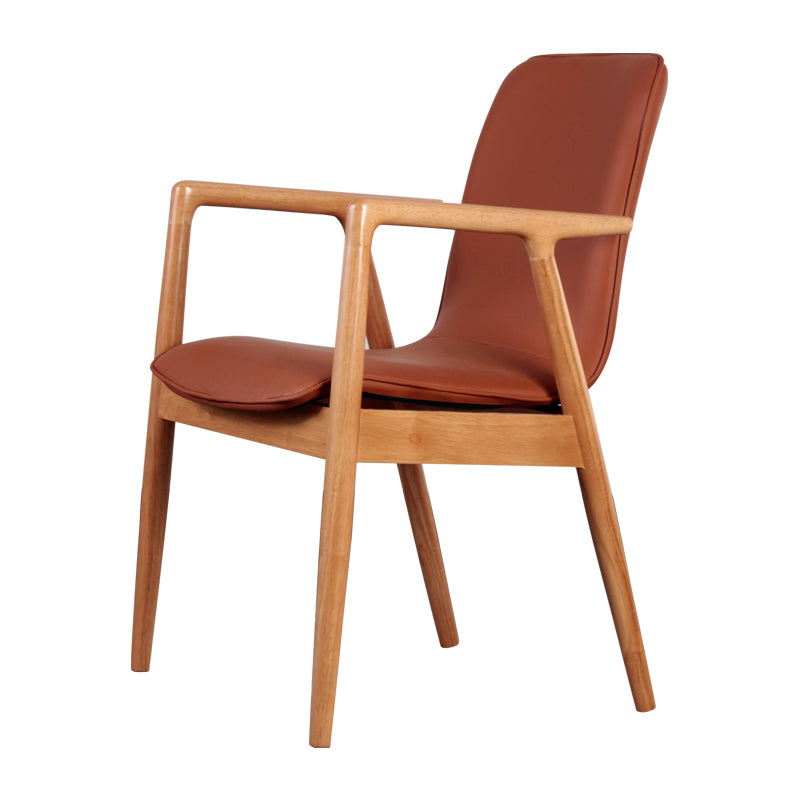 Wooden Dining Side Chairs Contemporary Style Parsons Dining Chair, 21'' Wide Brown 1 Piece Natural Wood Clearhalo ' kitchen&dining_furn' 'Dining Chairs' 'Dining Tables & Seating' 'dining_chair' 'furn' 'furn_dining_chair' 'Furniture' 'furniture_dining_chair' 'Kitchen & Dining Furniture' 'kitchen' 3597286