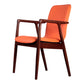Wooden Dining Side Chairs Contemporary Style Parsons Dining Chair, 21'' Wide Orange 1 Piece Walnut Clearhalo ' kitchen&dining_furn' 'Dining Chairs' 'Dining Tables & Seating' 'dining_chair' 'furn' 'furn_dining_chair' 'Furniture' 'furniture_dining_chair' 'Kitchen & Dining Furniture' 'kitchen' 3597289