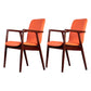 Wooden Dining Side Chairs Contemporary Style Parsons Dining Chair, 21'' Wide Orange 2 Piece Set Walnut Clearhalo ' kitchen&dining_furn' 'Dining Chairs' 'Dining Tables & Seating' 'dining_chair' 'furn' 'furn_dining_chair' 'Furniture' 'furniture_dining_chair' 'Kitchen & Dining Furniture' 'kitchen' 3597290