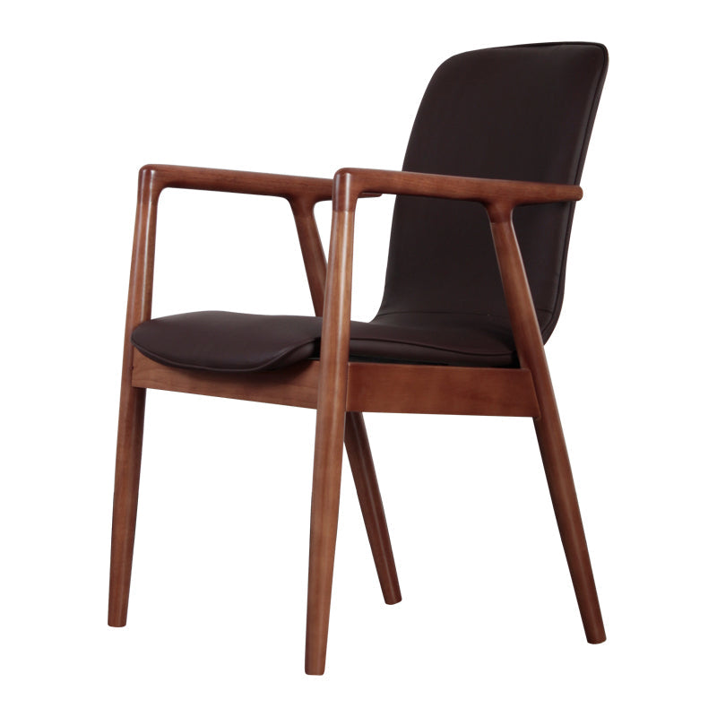 Wooden Dining Side Chairs Contemporary Style Parsons Dining Chair, 21'' Wide Coffee 1 Piece Brown Clearhalo ' kitchen&dining_furn' 'Dining Chairs' 'Dining Tables & Seating' 'dining_chair' 'furn' 'furn_dining_chair' 'Furniture' 'furniture_dining_chair' 'Kitchen & Dining Furniture' 'kitchen' 3597295