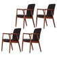 Wooden Dining Side Chairs Contemporary Style Parsons Dining Chair, 21'' Wide Coffee 4 Piece Set Brown Clearhalo ' kitchen&dining_furn' 'Dining Chairs' 'Dining Tables & Seating' 'dining_chair' 'furn' 'furn_dining_chair' 'Furniture' 'furniture_dining_chair' 'Kitchen & Dining Furniture' 'kitchen' 3597297