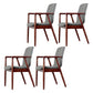 Wooden Dining Side Chairs Contemporary Style Parsons Dining Chair, 21'' Wide Grey 4 Piece Set Walnut Clearhalo ' kitchen&dining_furn' 'Dining Chairs' 'Dining Tables & Seating' 'dining_chair' 'furn' 'furn_dining_chair' 'Furniture' 'furniture_dining_chair' 'Kitchen & Dining Furniture' 'kitchen' 3597300