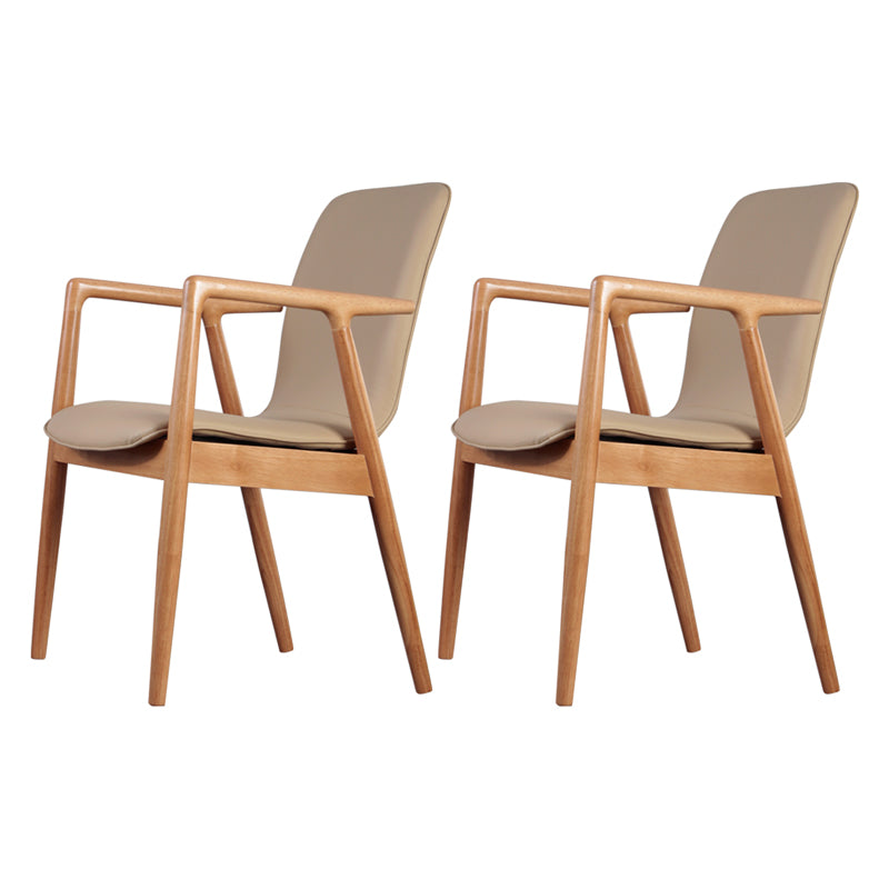 Wooden Dining Side Chairs Contemporary Style Parsons Dining Chair, 21'' Wide Khaki 2 Piece Set Natural Wood Clearhalo ' kitchen&dining_furn' 'Dining Chairs' 'Dining Tables & Seating' 'dining_chair' 'furn' 'furn_dining_chair' 'Furniture' 'furniture_dining_chair' 'Kitchen & Dining Furniture' 'kitchen' 3597302