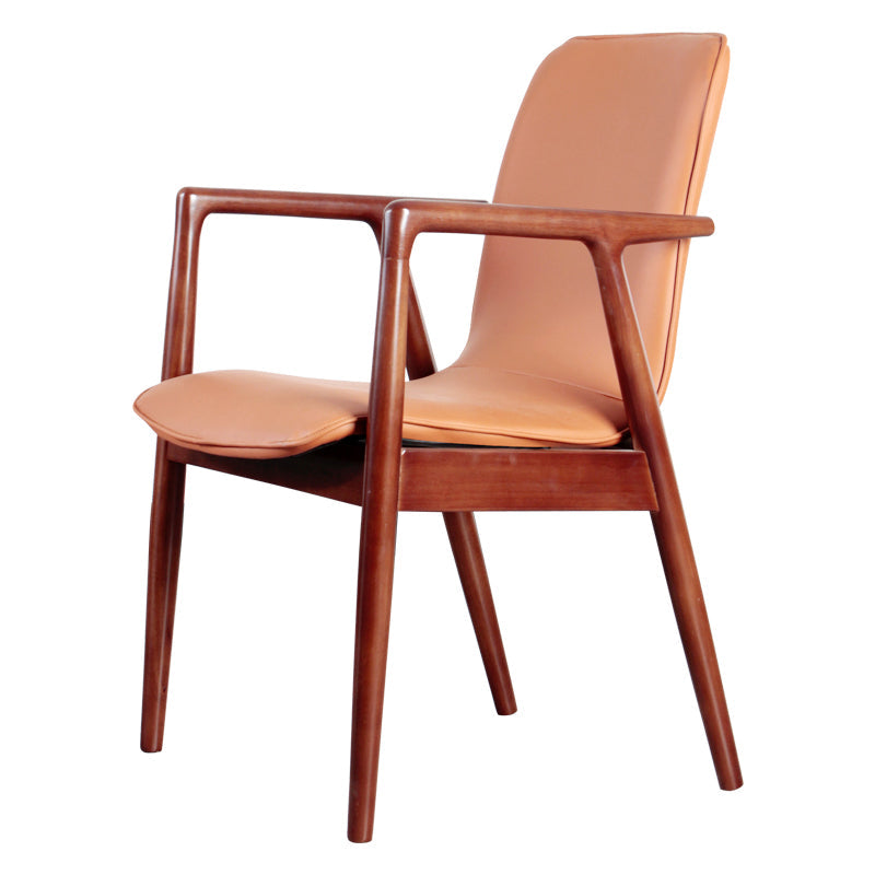 Wooden Dining Side Chairs Contemporary Style Parsons Dining Chair, 21'' Wide Brown 1 Piece Brown Clearhalo ' kitchen&dining_furn' 'Dining Chairs' 'Dining Tables & Seating' 'dining_chair' 'furn' 'furn_dining_chair' 'Furniture' 'furniture_dining_chair' 'Kitchen & Dining Furniture' 'kitchen' 3597304