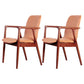 Wooden Dining Side Chairs Contemporary Style Parsons Dining Chair, 21'' Wide Brown 2 Piece Set Brown Clearhalo ' kitchen&dining_furn' 'Dining Chairs' 'Dining Tables & Seating' 'dining_chair' 'furn' 'furn_dining_chair' 'Furniture' 'furniture_dining_chair' 'Kitchen & Dining Furniture' 'kitchen' 3597305