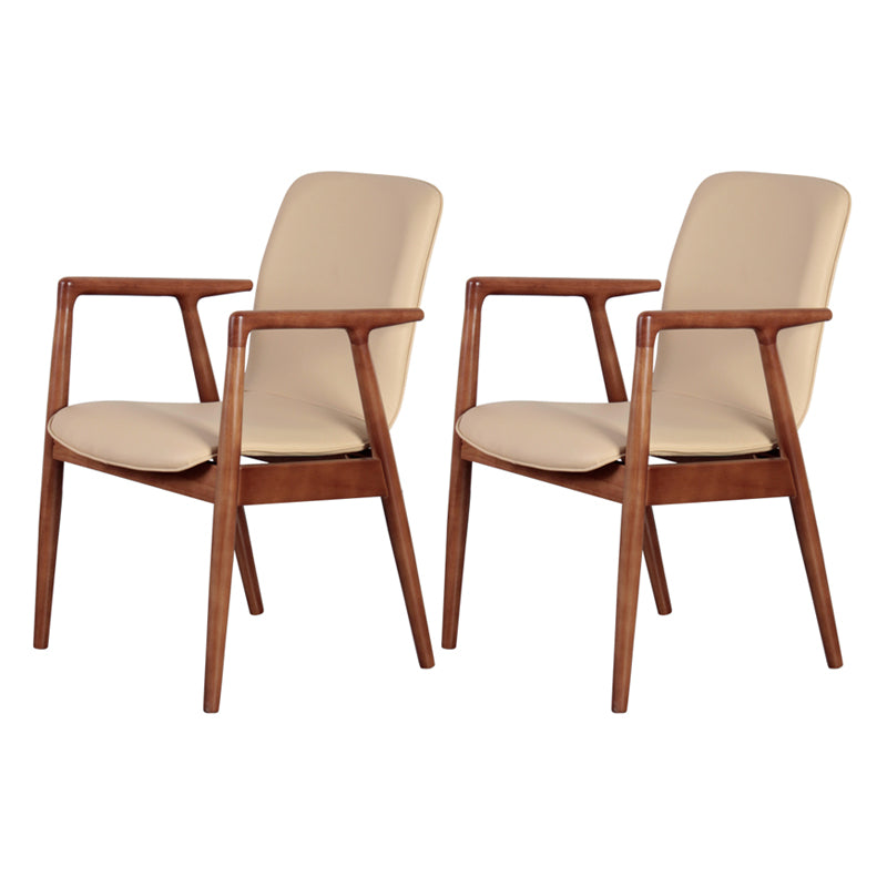 Wooden Dining Side Chairs Contemporary Style Parsons Dining Chair, 21'' Wide Khaki 2 Piece Set Brown Clearhalo ' kitchen&dining_furn' 'Dining Chairs' 'Dining Tables & Seating' 'dining_chair' 'furn' 'furn_dining_chair' 'Furniture' 'furniture_dining_chair' 'Kitchen & Dining Furniture' 'kitchen' 3597308